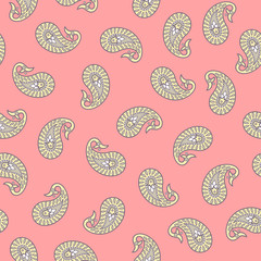 Seamless paisley vector pattern