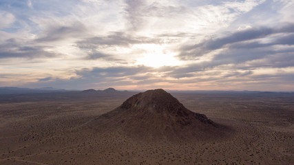 Fototapeta na wymiar Desert Buttes, Buttes, Mountains, Desert, Mojave, Mojave Desert, Aerial, sunrise, sunset