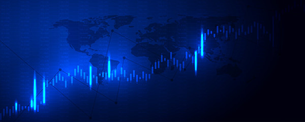 Financial data graph chart, vector illustration. Abstract background with graph chart finance. Business concept.