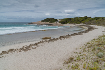 Salmon Beach close to Esperance on an overcast day, Western Australia