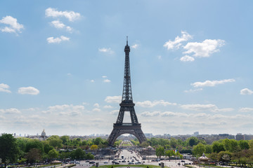 PARIS, FRANCE - MAY 3: View of Eiffel Tower  in Paris France on May 3.2018