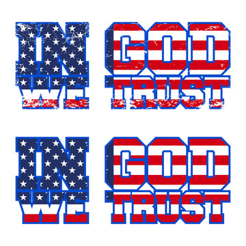 In God We Trust Print Design