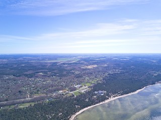 Fototapeta premium Aerial view of Baltic sea coast