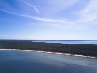 Aerial view of Baltic sea coast