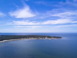 Fototapeta na wymiar Aerial view of Baltic sea coast