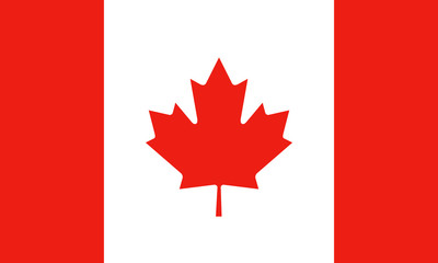 Naklejka premium National flag of Canada. Vector illustration