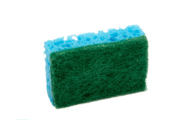 Kitchen sponge for dish isolated on the white