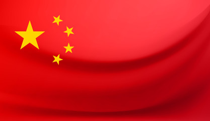 National flag of China. Vector illustration
