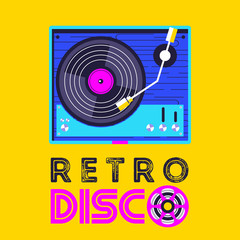 Retro music. Vector illustration.