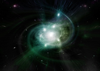 galaxy in a free space