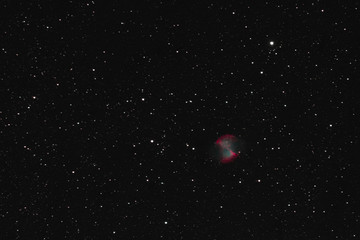 The Dumbbell Nebula in the constellation Vulpecula as seen from the Odenwald in Germany.