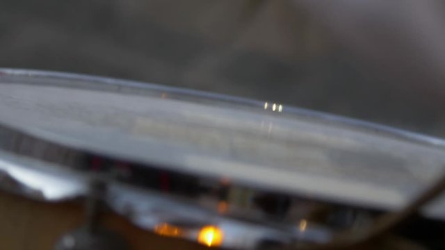 Pelle di tamburo slowmotion