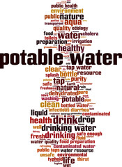 Obraz premium Potable water word cloud