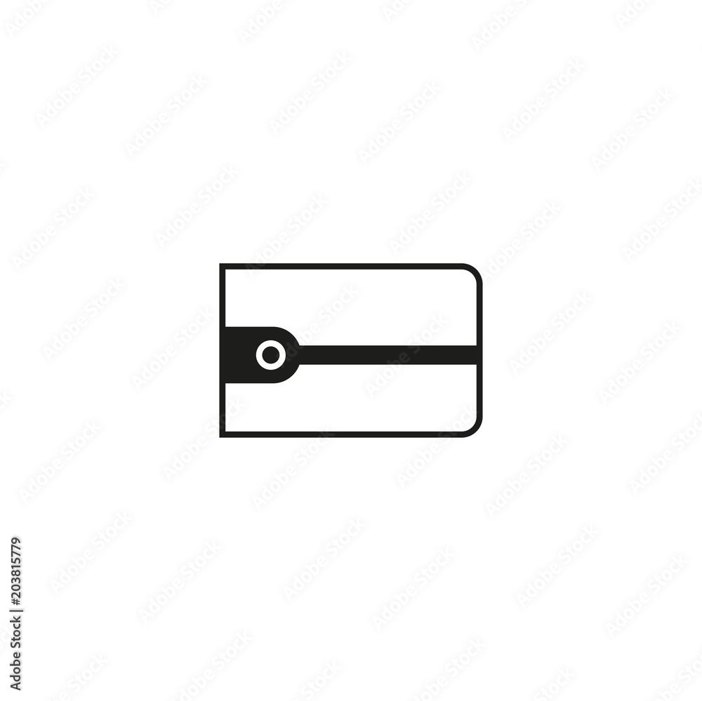 Sticker wallet icon. sign design