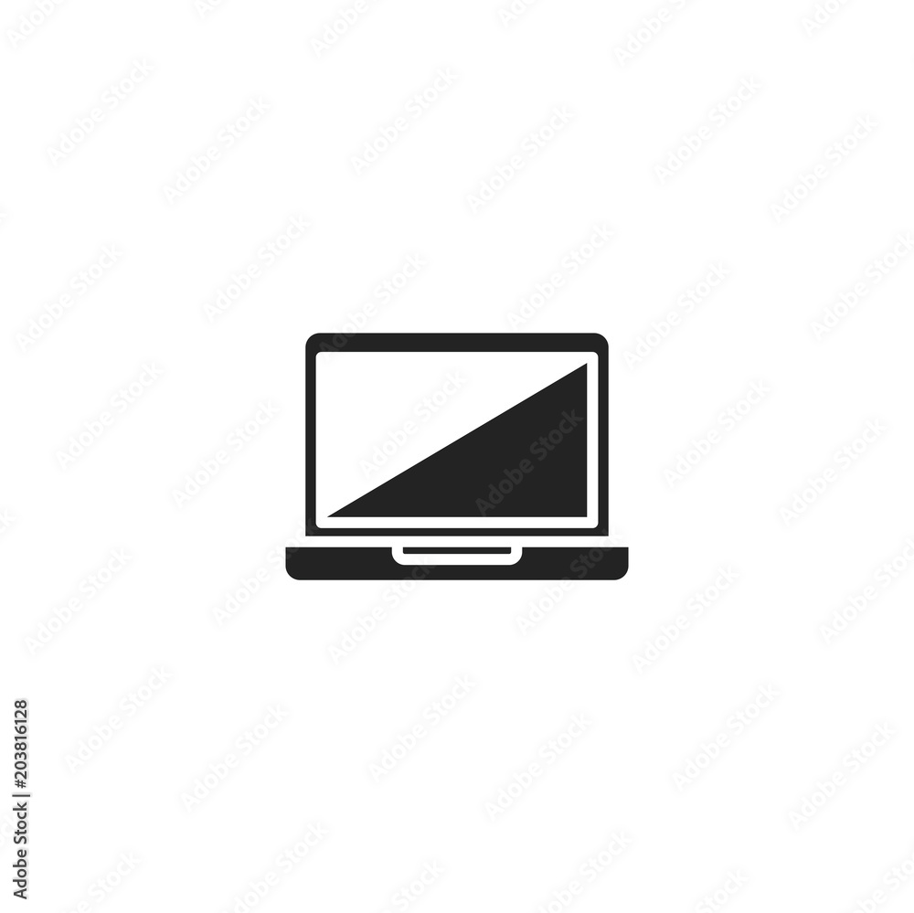 Poster laptop icon. sign design