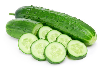 Cucumber isolated on a white