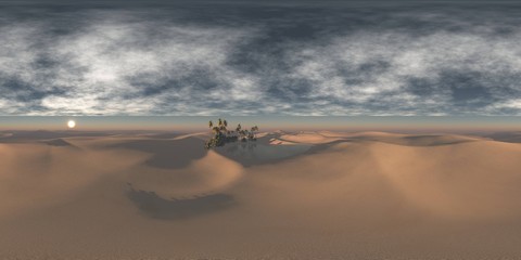 Fototapeta na wymiar HDRI map. Environment map. Equirectangular projection. Spherical panorama. landscape.sandy desert. 