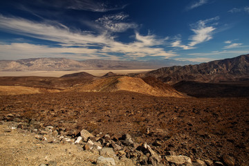 View along Badwater Road in Death Valley National Park, California, USA