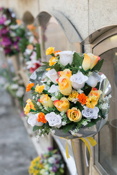 Flowers In A Cemetery