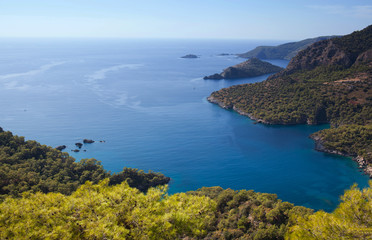 Beautiful lagoon on Lycian way in Olu Deniz, Turkey
