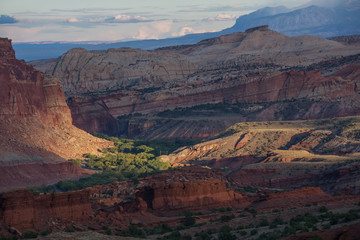 Spectacular landscapes of Capitol reef National park in Utah, USA