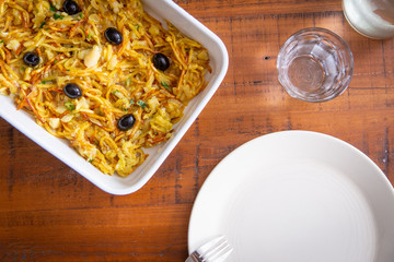 Bacallau au bras. Portuguese typical cod dish