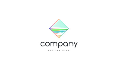 Naklejka premium Ocean cube logo