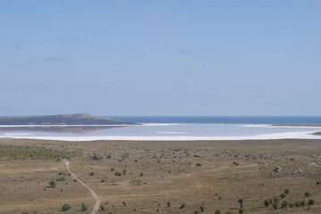 Crimea. Mud lake Chokrak