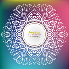 Vector round abstract circle. Mandala style.