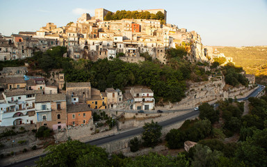 Fototapeta na wymiar The view on Ragusa town, Sicily, Italy.