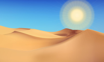 Fototapeta na wymiar desert noon