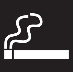 Smoking cigarette icon flat symbol - 203823559