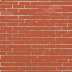 vector realistic red brick wall background. square format