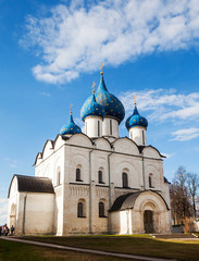 Fototapeta na wymiar The view of the traditional Russian church in Suzdal, Vladimir region, Russia.