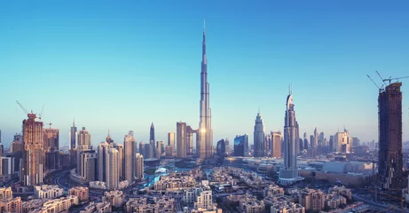 Washable wall murals Burj Khalifa Dubai skyline, United Arab Emirates