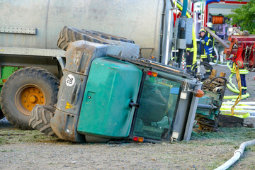 Unfall mit Baustellenfahrzeug