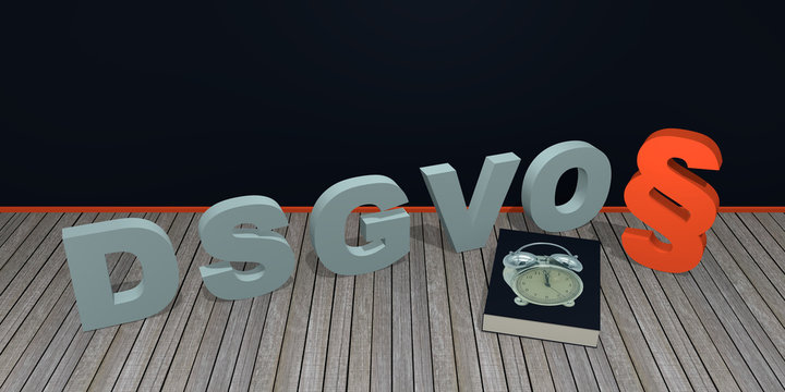 Konzept "DSGVO" Datenschutz-Grundverordnung, 3d rendering