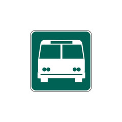 USA traffic road signs.general information sign for a bus station. vector illustration
