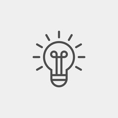 Bulb flat vector icon. Idea flat vector icon