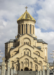 Obraz premium Front of Svetitskhoveli Cathedral Tbilisi in day