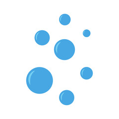 Blue water bubbles. Underwater. Bubbles in water. Vector illustration