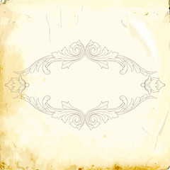 Vector baroque of vintage elements for design. 