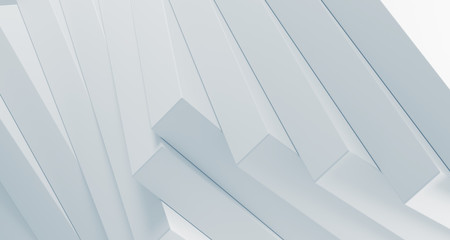 Fototapeta premium Stacked clean boxes abstract background. 3D Rendering