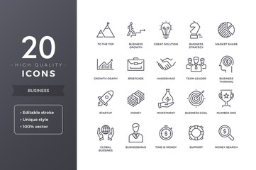 Business Line Icons