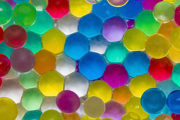 Background made with scattered color gel balls