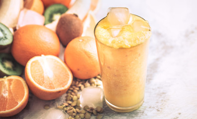 Orange Juice Fresh with Fruit