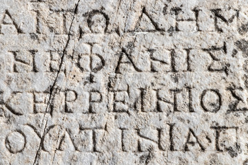 Ancient greek script