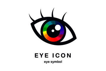 eye icon  eye symbol  eye logo colorful vector