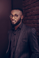 Smart young man wearing glasses