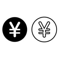Japanese yen currency symbol icon